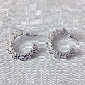 Hoop Silver Tone Earrings